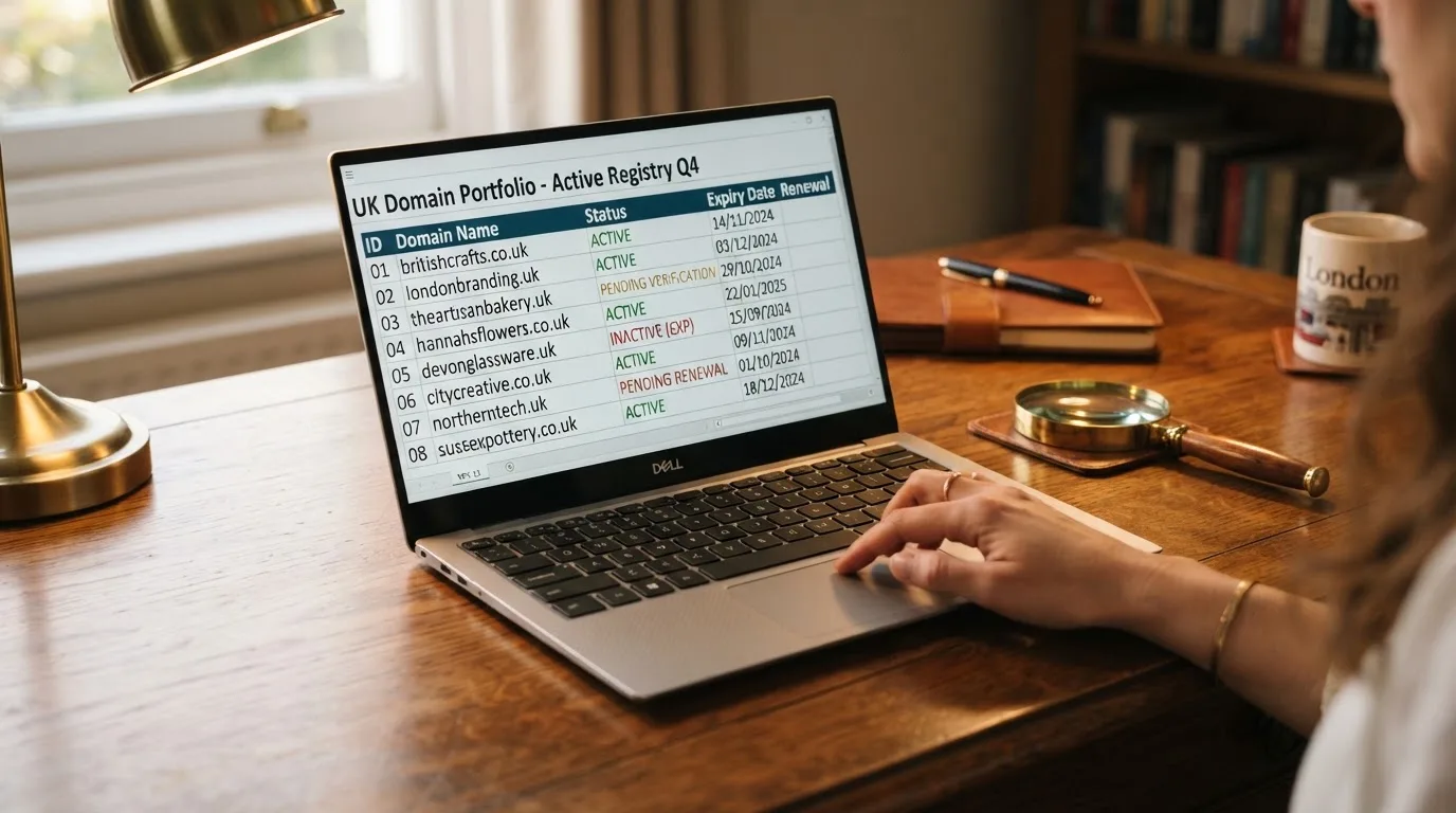 A magnifying glass rests over a printed regulatory certificate on a wooden desk.