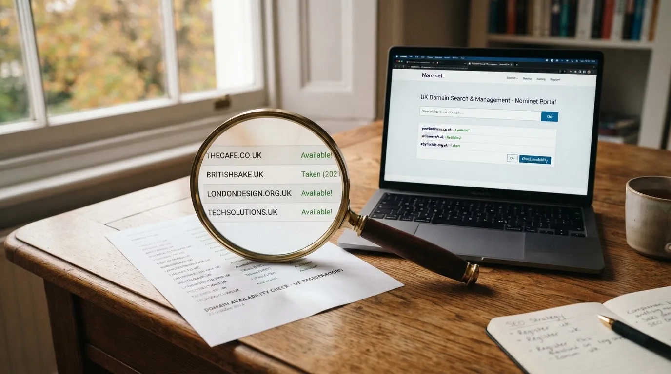 A magnifying glass rests over a printed regulatory certificate on a wooden desk.