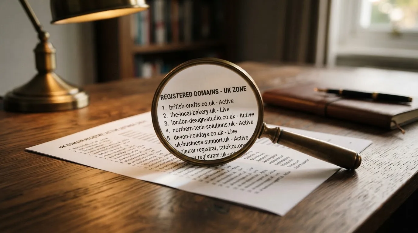 A magnifying glass rests over a printed regulatory certificate on a wooden desk.