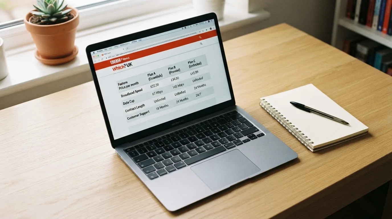 A laptop on a home desk showing a UK online casino comparison page open beside a notepad, with a laptop showing an international casino homepage in a browser visible in a browser tab list